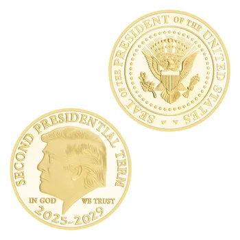 Donald Trump kuldmünt kullatud sissenõutavaks muutunud Mündi ja Juhul, Lisada Teise Presidendi Perspektiivis 2025 - 2029 mälestusmünte 0