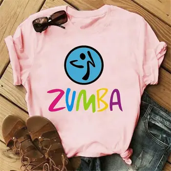 Fashion Pink Fitness T-Särk Suvel 2021 Naiste Riided Top Naiste T-Särk Lady 90s Tumblr Zumba Tshirt Tants Väljavalitu T-Särgid
