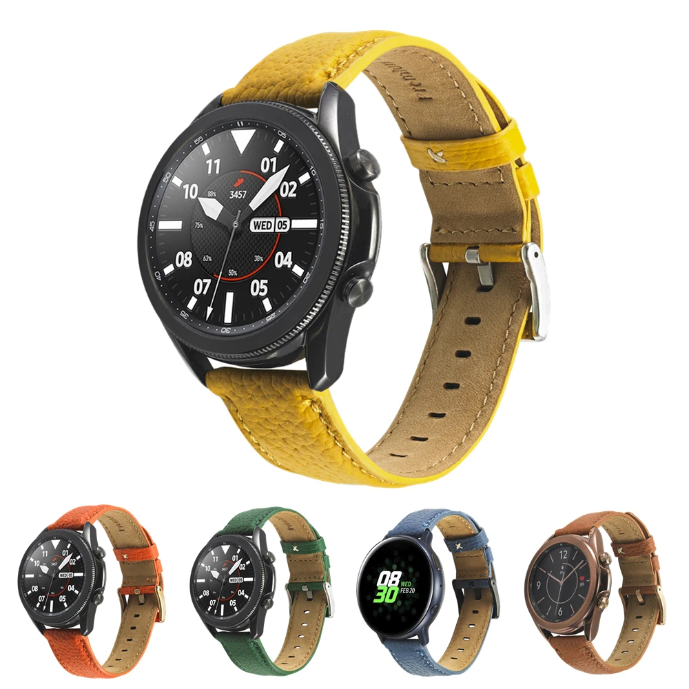 Nahast Watch Band Samsung Galaxy Vaata 3 45mm 41mm Smart Watchband Käevõru Randme Rihm GTR 47mm 42mm GTR2 Käepaela Vöö 0