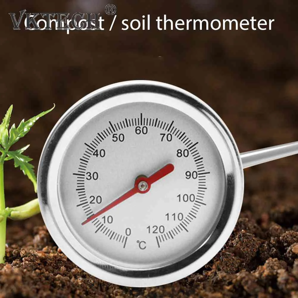50cm kompostmuld Tester Arvesti mõõtepea Premium Roostevabast Terasest kompostmuld Termomeeter Aed Koduses 0-120 C