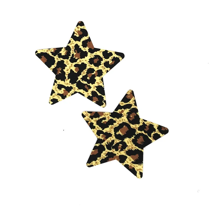 5 paari/palju Seksikas naiste kasutatav liim nibud hõlmab Leopard printida nähtamatu kleebis Rinnus Kroonlehed