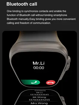 2022 UUS VWAR Ultra Smart Watch Seeria 49mm Alati 8-Ekraanil Traadita Laadimise Mehed Naised Smartwatch NFC Sport Android ja ios 4