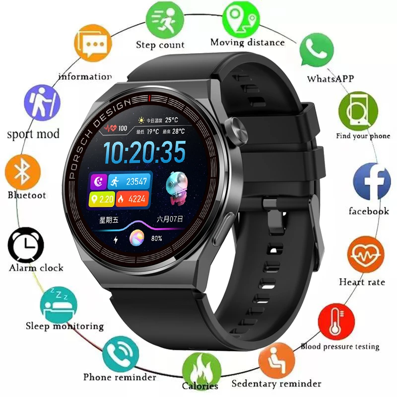 2022 Uue NFC Bluetooth Helistamine Smart Watch Mehed Naised 1.36 Tolline AMOLED HD 390*390 Pixel Sport Veekindel Mees Smartwatch Android
