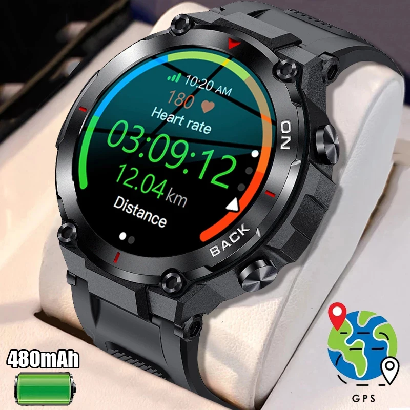 2022 Uus Mees, Sport Kellad GPS asukoha Smart Watch Meeste Veekindel Väljas Sõjalise Health Monitor Fitness Tracker Smartwatch